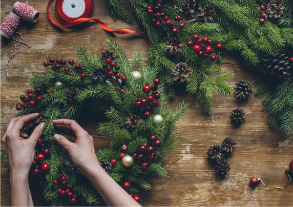 Wreath Making workshop Monday 2nd December 10am.