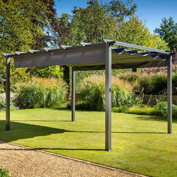 Hartman 3x4m Rectangular Roma Pergola Textured Grey