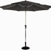 Hartman 2.5m Luxury Round Parasol - Silver Pole Dark Grey