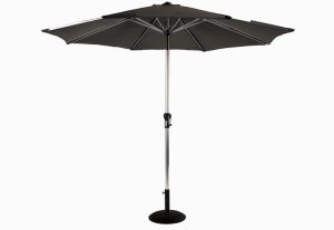 Hartman 2.5m Luxury Round Parasol - Silver Pole Dark Grey