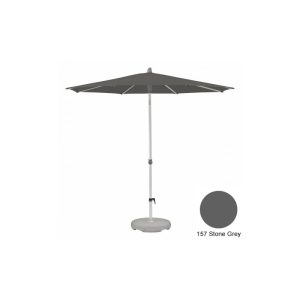 Glatz Alu Smart Parasol 250cm Round - Class 2 Stone Grey Colour