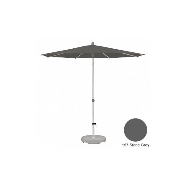 Glatz Alu Smart Parasol 250cm Round - Class 2 Stone Grey Colour