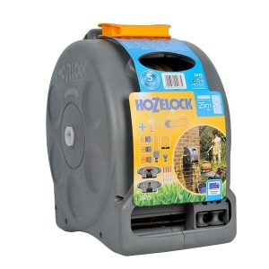 HOZELOCK 2 in 1 Compact Enclosed Reel with 25m Hose & Fittings