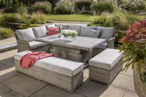 Hartman Eton Grand Rectangular Casual Adjustable Dining Set