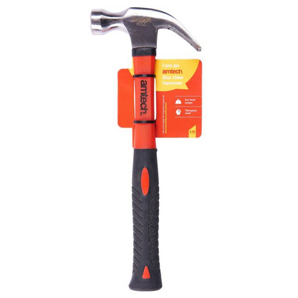 8oz CLAW HAMMER - FIBREGLASS SHAFT