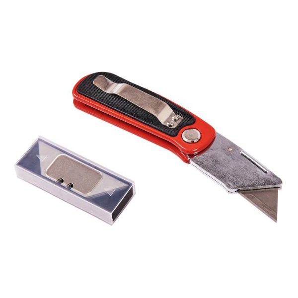 FOLDING LOCK-BACK UTILITY KNIFE - CUSHION GRIP