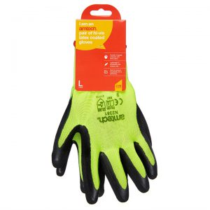 HI-VIS LATEX COATED GLOVES LARGE