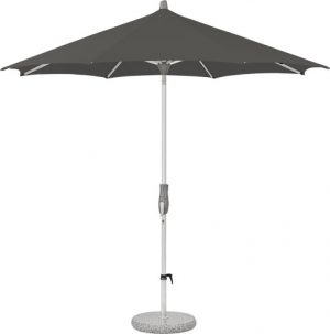 Glatz Alu Twist Parasol 2.7m Round in Class 2 Stone Grey Colour