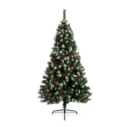 Artificial Christmas Tree 2.1M Snow Tipped Berry and Cone
