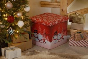 38cm x 38cm foldable santa pals storage box