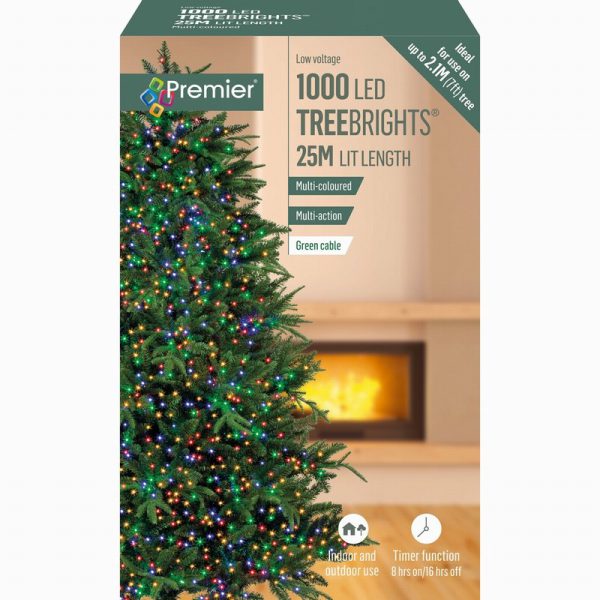 Xmas Lights1000 Led TreeBrights With Timer Multi