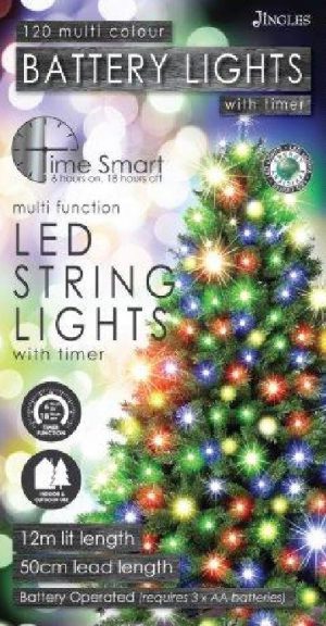 Xmas Lights TS 120L LED M/COLOUR MF BATTERY LIGHTS