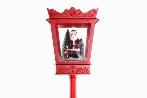 185CM SANTA OD LANTERN RED MUSIC/SNOW