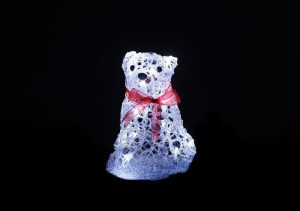 BUDDY 20CM ACRYLIC BEAR 15L WHITE LED