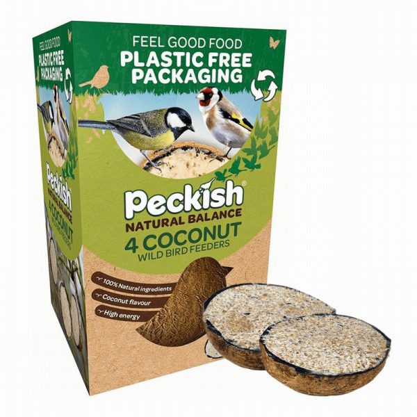 Peckish Natural Balance Coconut Feeder 4PK
