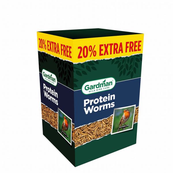 Gardman MealWorms 1Kg + 20% XF Box (Proteinworm)